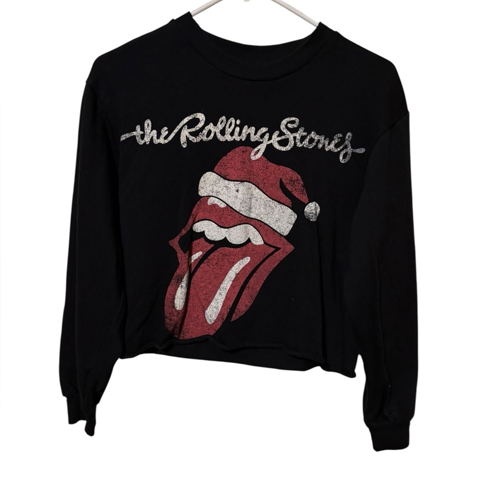 the Rolling Stones Black Graphic Women's Sweatshirt Size Small EUC